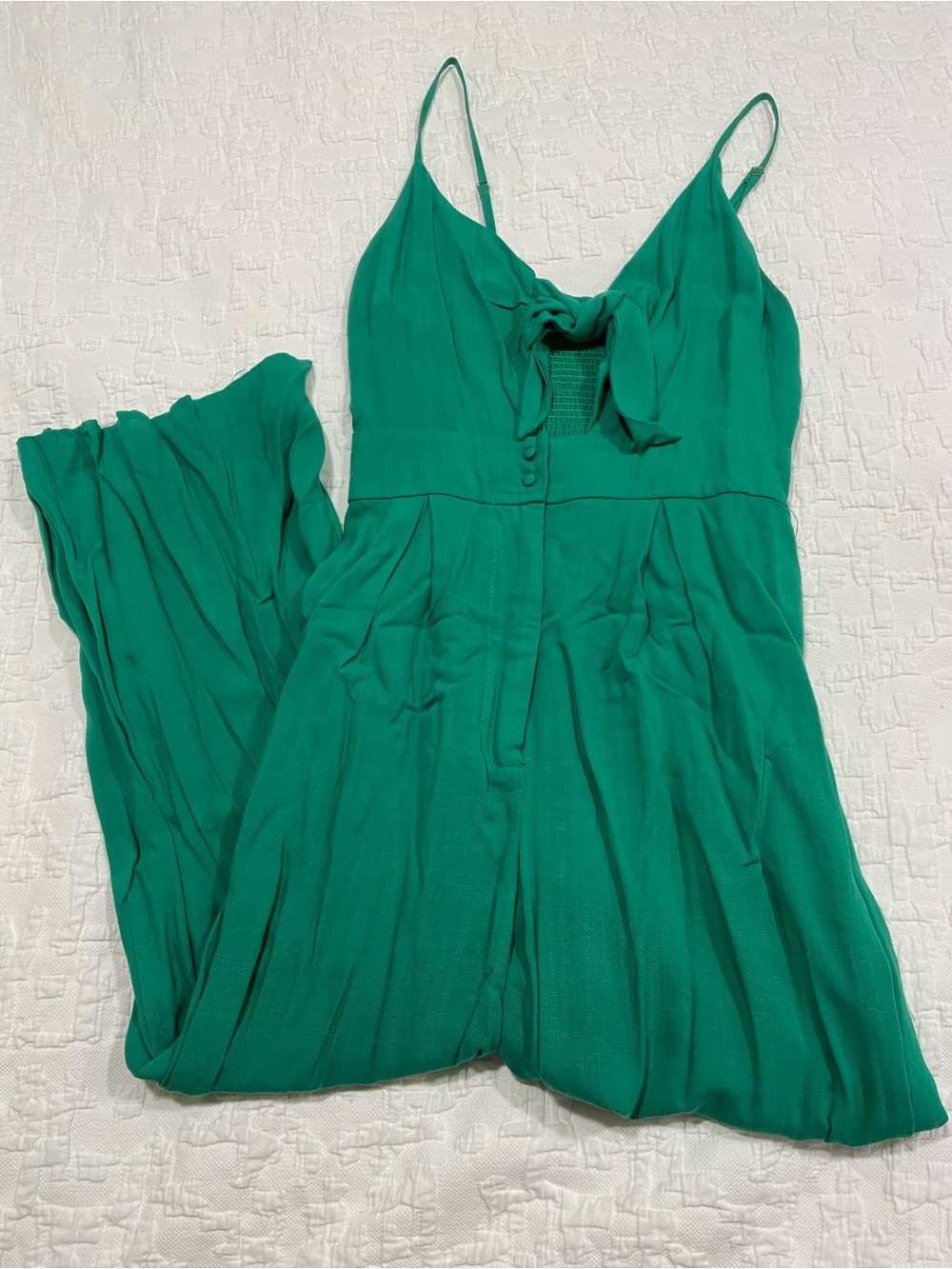 Boutique Green Linen Romper